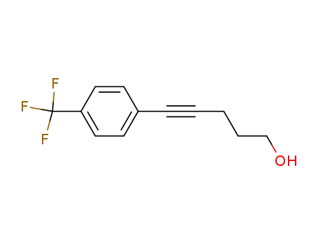 Molecular Structure of 500709-28-4 (4-Pentyn-1-ol, 5-[4-(trifluoromethyl)phenyl]-)