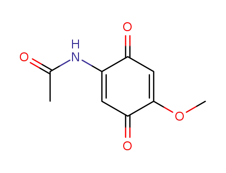 Molecular Structure of 130659-08-4 (Acetamide, N-(4-methoxy-3,6-dioxo-1,4-cyclohexadien-1-yl)-)