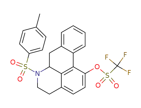 Molecular Structure of 729572-41-2 (6-tosyl-5,6,6a,7-tetrahydro-4H-dibenzo[de,g]quinolin-1-yl trifluoromethanesulfonate)