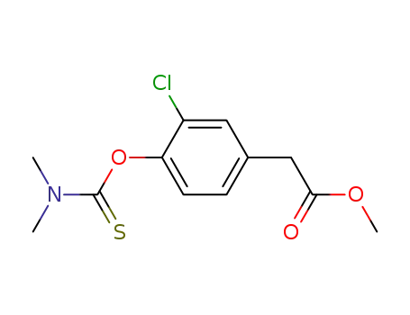 Molecular Structure of 91373-91-0 (methyl 2-(3-chloro-4-(dimethylcarbamothioyloxy)phenyl)acetate)