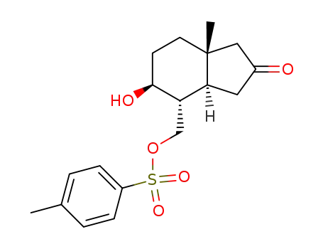 Molecular Structure of 276244-59-8 (Toluene-4-sulfonic acid (3aS,4R,5S,7aR)-5-hydroxy-7a-methyl-2-oxo-octahydro-inden-4-ylmethyl ester)