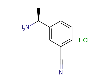 Molecular Structure of 2741870-03-9 (3-[(1S)-1-aminoethyl]benzonitrile hydrochloride)