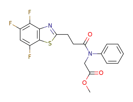 N-[3-(4,5,7-trifluorobenzothiazol-2-yl)propionyl]-N-phenylglycine methyl ester