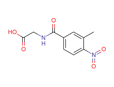 Molecular Structure of 124924-36-3 ((3-METHYL-4-NITRO-BENZOYLAMINO)-ACETIC ACID)