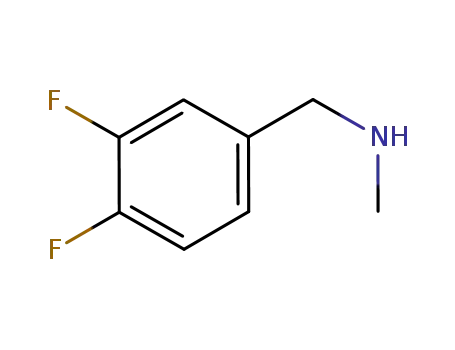Molecular Structure of 748124-46-1 (3,4-Difluoro-N-methylbenzenemethanamine)