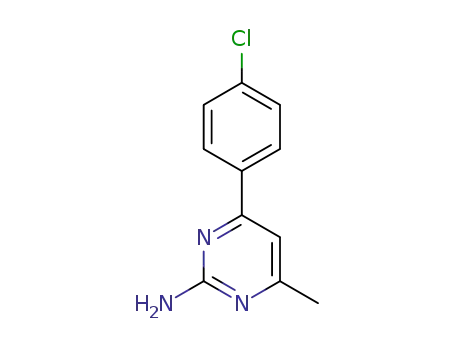 Molecular Structure of 19927-54-9 (4-(4-CHLOROPHENYL)-6-METHYLPYRIMIDIN-2-AMINE)