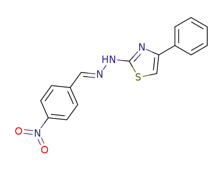 Benzaldehyde, 4-nitro-, (4-phenyl-2-thiazolyl)hydrazone