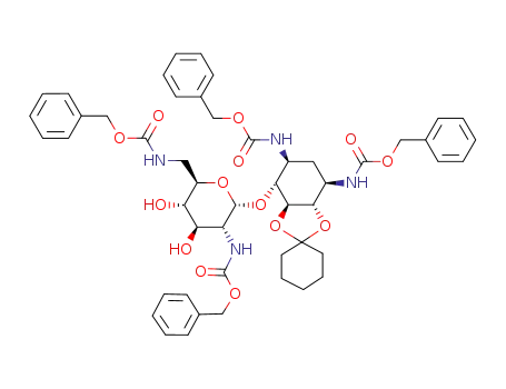 Molecular Structure of 55728-75-1 (1,3,2',6'-tetrakis(N-benzyloxycarbonyl)-5,6-O-cyclohexylideneneamine)