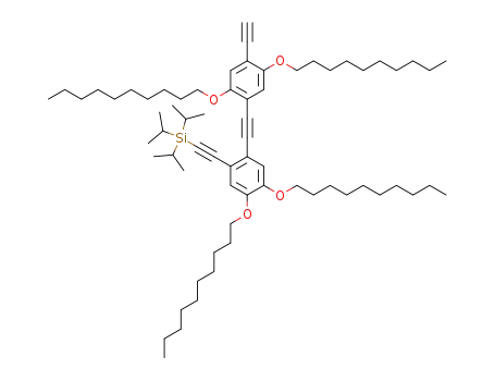 Molecular Structure of 862259-95-8 ([2-(2,5-bis-decyloxy-4-ethynyl-phenylethynyl)-4,5-bis-decyloxy-phenylethynyl]-triisopropyl-silane)