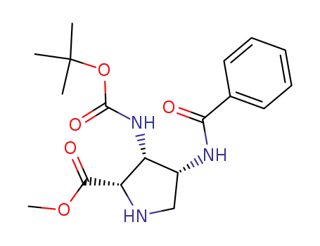 methyl (2S,3R,4R)-4-(benzoylamino)-3-{[(tert-butoxy)carbonyl]amino}prolinate