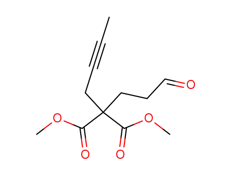 Molecular Structure of 828913-54-8 (Propanedioic acid, 2-butynyl(3-oxopropyl)-, dimethyl ester)