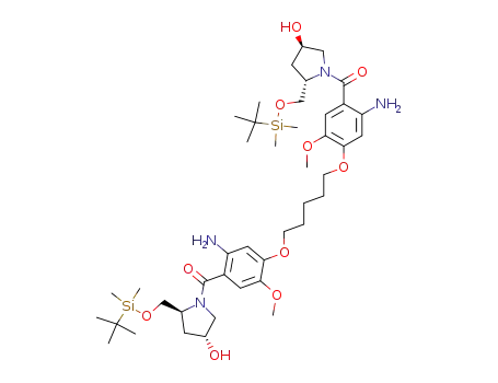 1,1'-[[(pentane-1,5-diyl)dioxy]-bis[(2-amino-5-methoxy-1,4-phenylene)carbonyl]]-bis[(2S,4R)-2-t-butyldimethylsilyloxymethyl-4-hydroxypyrrolidine]
