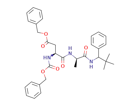 Molecular Structure of 165055-05-0 (N-CBZ-β-benzyl-L-aspartyl-D-alanine (R,S)-α-tert-butylbenzylamide)