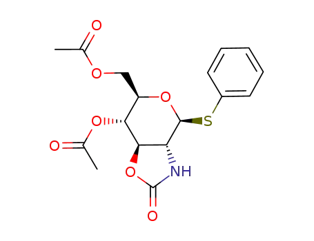 Acetic acid (3aR,4S,6R,7S,7aR)-6-acetoxymethyl-2-oxo-4-phenylsulfanyl-hexahydro-pyrano[3,4-d]oxazol-7-yl ester