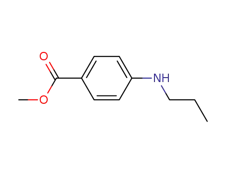 Molecular Structure of 317321-39-4 (Benzoic acid, 4-(propylamino)-, methyl ester (9CI))