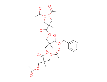 Molecular Structure of 179388-74-0 (3-(3-Acetoxy-2-acetoxymethyl-2-methyl-propionyloxy)-2-(3-acetoxy-2-acetoxymethyl-2-methyl-propionyloxymethyl)-2-methyl-propionic acid benzyl ester)