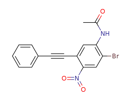 2-bromo-4-nitro-5-(phenylethynyl)-N-acetylaniline