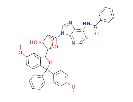 Benzamide, N-[9-[2,5-anhydro-4-C-[[bis(4-methoxyphenyl)phenylmethoxy]methyl]-β-D-lyxofuranosyl]-9H-purin-6-yl]- (9CI)