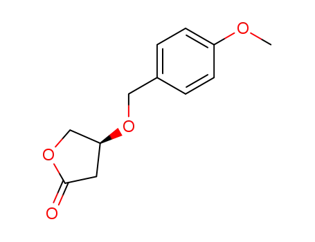 Molecular Structure of 161772-32-3 (2(3H)-Furanone, dihydro-4-[(4-methoxyphenyl)methoxy]-, (4S)-)