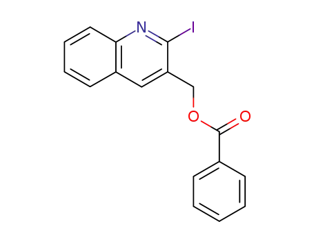 Molecular Structure of 127183-66-8 (2-iodo-3-(hydroxymethyl)quinoline benzoate ester)