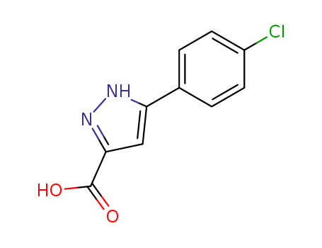 Molecular Structure of 54006-63-2 (5-(4-CHLOROPHENYL)-1H-PYRAZOLE-3-CARBOXYLIC ACID)