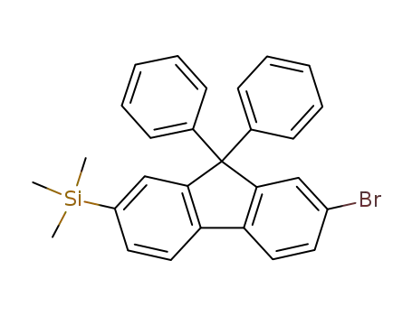 Molecular Structure of 885665-21-4 (2-bromo-9,9-diphenyl-7-trimethylsilylfluorene)