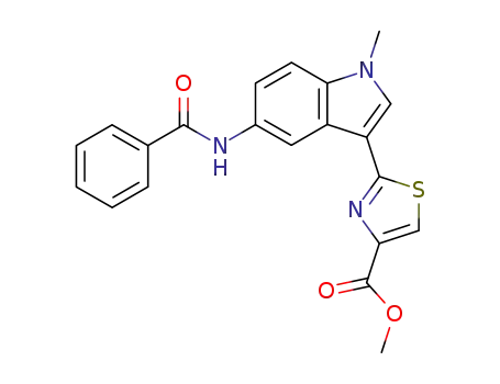2-(5-benzoylamino-1-methyl-1<i>H</i>-indol-3-yl)-thiazole-4-carboxylic acid methyl ester