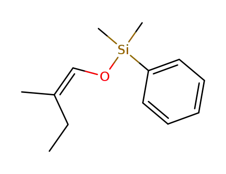 Molecular Structure of 90121-89-4 (Silane, dimethyl[(2-methyl-1-butenyl)oxy]phenyl-, (Z)-)