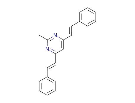 Pyrimidine, 2-methyl-4,6-bis(2-phenylethenyl)-, (E,E)-