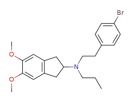 Molecular Structure of 390361-23-6 (1H-Inden-2-amine,
N-[2-(4-bromophenyl)ethyl]-2,3-dihydro-5,6-dimethoxy-N-propyl-)