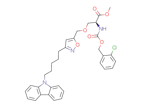 L-Serine,
O-[[3-[5-(9H-carbazol-9-yl)pentyl]-5-isoxazolyl]methyl]-N-[[(2-chlorophen
yl)methoxy]carbonyl]-, methyl ester