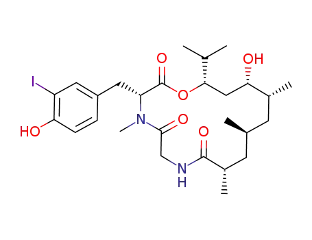 1-Oxa-4,7-diazacyclohexadecane-2,5,8-trione,14-hydroxy-3-[(4-hydroxy-3-iodophenyl)methyl]-4,9,11,13-tetramethyl-16-(1-methylethyl)-,(3R,9S,11S,13R,14S,16S)-