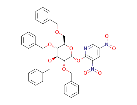 3,5-Dinitro-2-((2R,3R,4S,5R,6R)-3,4,5-tris-benzyloxy-6-benzyloxymethyl-tetrahydro-pyran-2-yloxy)-pyridine