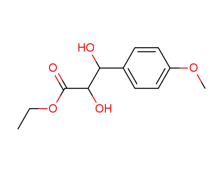 Molecular Structure of 253350-07-1 (ethyl 2,3-dihydroxy-3-(4-methoxyphenyl)propionate)