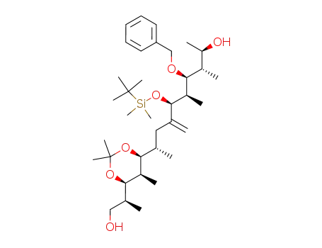 (2S,3R,4R,5S,6S,9S,10R,11S,12S,13R)-9-(tert-butyldimethylsiloxy)-11-benzyloxy-3,5-(isopropylidenedioxy)-8-methylene-2,4,6,10,12-pentamethyltetradecan-1,13-diol