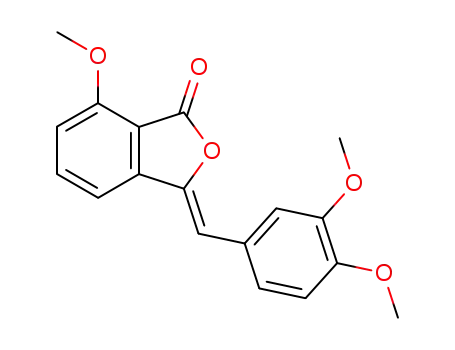Molecular Structure of 147666-87-3 (3-(3,4-dimethoxybenzylidene)-7-methoxy-2-benzofuran-1(3H)-one)