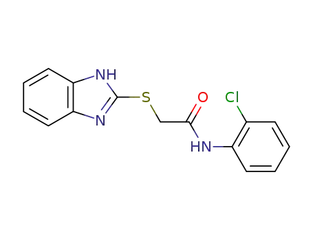 Molecular Structure of 361184-65-8 (2-(1H-benzo[d]imidazol-2-ylthio)-N-(2-chlorophenyl)acetamide)