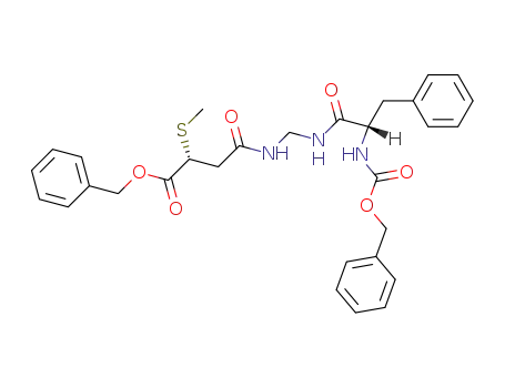 N-[(2-S-benzyloxycarbonylamino-3-phenyl-propanoylamino)methyl] 2-R-methanesulfanyl succinamic acid benzyl ester