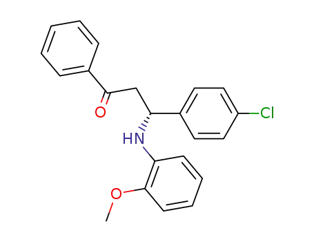 1-Propanone, 3-(4-chlorophenyl)-3-[(2-methoxyphenyl)amino]-1-phenyl-,
(3R)-