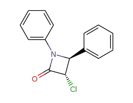Molecular Structure of 27348-77-2 (2-Azetidinone, 3-chloro-1,4-diphenyl-, trans-)