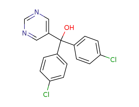 Molecular Structure of 26766-35-8 (bis(4-chlorophenyl)(pyrimidin-5-yl)methanol)