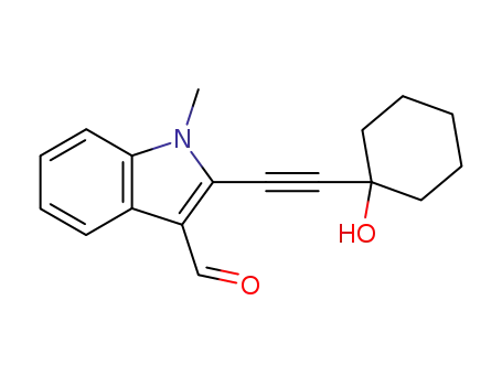 2-(1-hydroxycyclohexylethynyl)-1-methylindole-3-carboxaldehyde