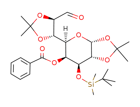 Benzoic acid (3aR,5R,6S,7S,7aR)-7-(tert-butyl-dimethyl-silanyloxy)-5-((4S,5R)-5-formyl-2,2-dimethyl-[1,3]dioxolan-4-yl)-2,2-dimethyl-tetrahydro-[1,3]dioxolo[4,5-b]pyran-6-yl ester