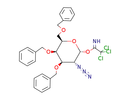 Molecular Structure of 94715-55-6 (O-(2-deoxy-2-azido-3,4,6-tri-O-benzyl-α-D-galactopyranosyl) trichloroacetimidate)