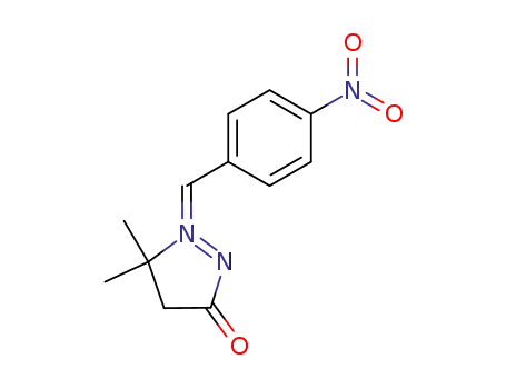 Molecular Structure of 77396-68-0 ((1Z)-5,5-dimethyl-1-[(4-nitrophenyl)methylidene]-3-oxopyrazolidin-1-ium-2-ide)