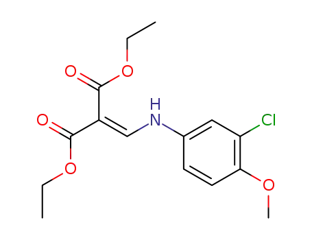Molecular Structure of 351892-49-4 (diethyl 2-((3-chloro-4-methoxyphenylamino)methylene)malonate)