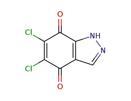 Molecular Structure of 56054-64-9 (1H-Indazole-4,7-dione, 5,6-dichloro-)