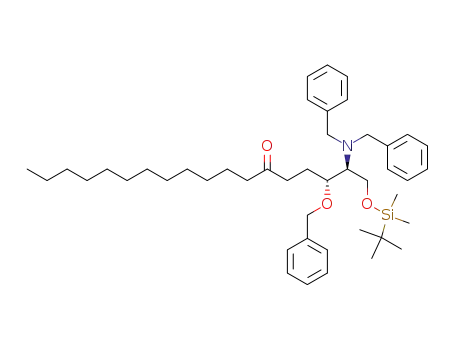 (2S,3R)-1-(tert-butyldimethylsilanyloxy)-3-benzyloxy-2-dibenzylamino-6-oxooctadecan-6-one