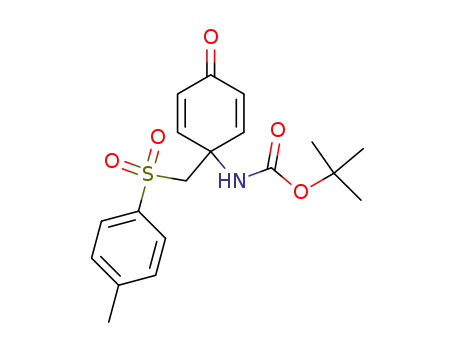 Molecular Structure of 849920-06-5 (Carbamic acid,
[1-[[(4-methylphenyl)sulfonyl]methyl]-4-oxo-2,5-cyclohexadien-1-yl]-,
1,1-dimethylethyl ester)