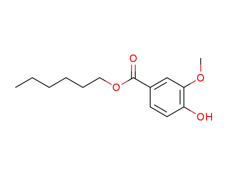 Molecular Structure of 84375-71-3 (4-Hydroxy-3-methoxybenzoic acid hexyl ester)